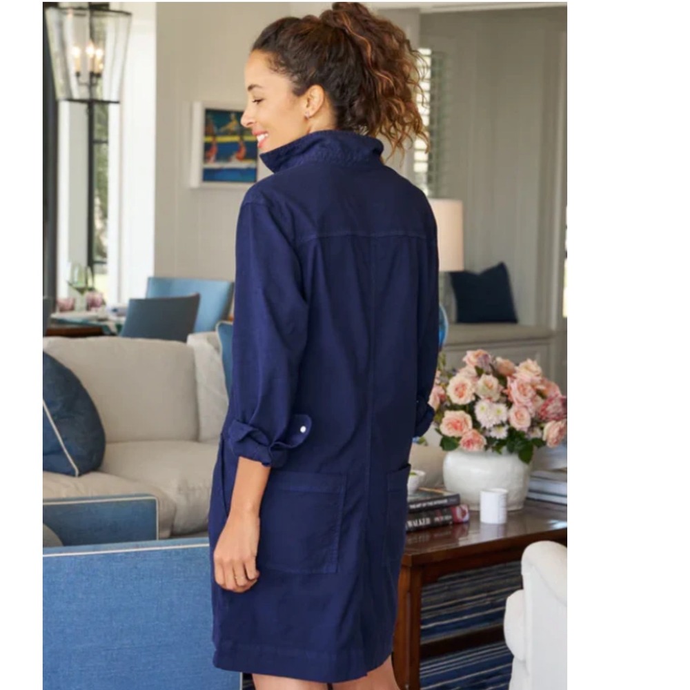 Frank & Eileen Ireland Utility Dress In Navy Size Small - Picture 2 of 8